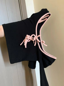 เสื้อยืดคอกลมแขนยาวสีดำ ทรงเข้ารูป แฟชั่นฤดูใบไม้ผลิ สำหรับผู้หญิง อุปกรณ์เสริมความงามจากแบรนด์ NASAXSPACEX