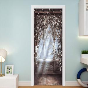 HUAYASEN | Waterproof Removable Wood-Style Vintage Door Sticker