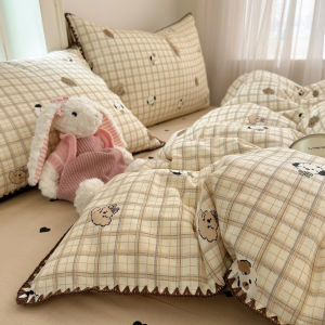 SHAYA | Bộ Đồ Chăn Ga Gối Cotton Thiết Kế Sao