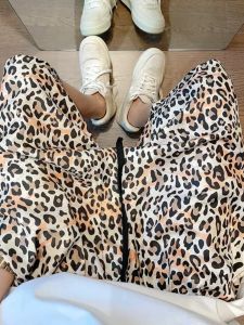 Quần Short Họa Tiết Da Báo Dáng Rộng Cỡ Lớn Mùa Hè Cho Nam Quần Dài Năm Điểm Thoải Mái Thường Ngày Quần Áo Công Sở