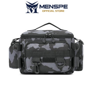 MENSPE Men Bags Thickened Waterproof Oxford Cloth Bag Large Capacity Outdoor Waist Bag Multifunctional Fishing Rod Lure Bag