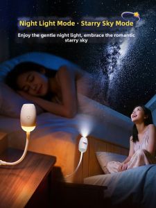 kufire | Starry Sky Projection Night Light Lamp for Living Room Bedroom Sleeping Infant Feeding Eye-Protection with USB
