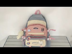 WYK142 Tas Ransel Wanita Monday Lucy Sekolah Kuliah Backpack School Impor TKM
