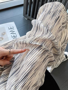Elegant French Style High Quality Loose Casual Icy Silk Tye Dye Long Pants