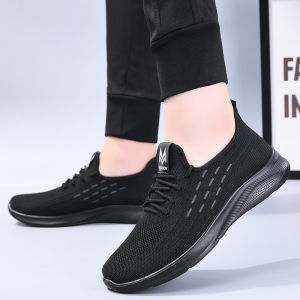 Beijing Mens Casual Sport Shoes Anti-slip Soft Bottom Wear-resistant Work Shoes Chef Shoes Black Comfortable Leisure Shoes