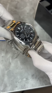 CASIO นาฬิกาผู้ชาย รุ่น MTP-E335D-1E สเตนเลสสตีล สีดำ คาสิโอ