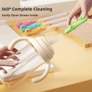HALEXIONG | Infant Pacifier Duct Cleaning Brush Flexible Extended Soft Bristle