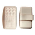 1PC Tấm Làm Sạch Cọ Trang Điểm Bằng Silicon Di Động Có Tay Cầm, Miếng Đệm Góc Vuông Để Làm Sạch Sâu - Sử Dụng Tại Nhà & Thương Mại. 