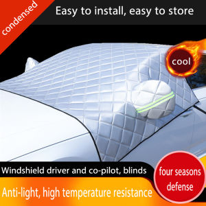 YIP AUTO Car Cover Car Front Windshield Cover Sun Protection Heat Insulation Cover Car Half Cover All Season Universal Car Cover Sedan Vios SUV