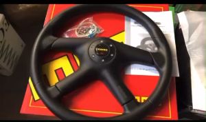 Momo 14”Inch Steering Wheel PVC High Quality with Bosskit-Wira/Waja/Kelisa/Kancil/Myvi Old/Saga Old/Iswara