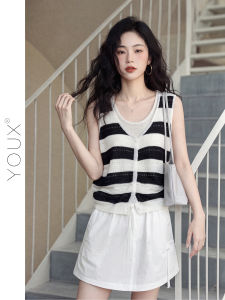 Sleeveless Layered Loose Summer T-shirt