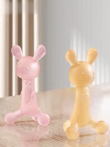 (Kèm Hộp đựng) Đồ chơi Gặm Nướu Cho Bé Sơ Sinh Silicon Cao Cấp Hình Thỏ hình Gấu Cầm Tay cho bé từ 3 tháng tuổi