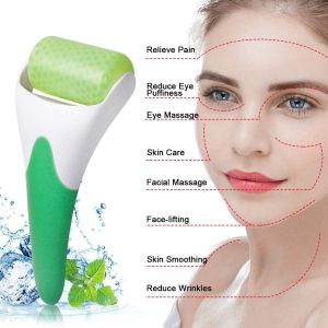 MELEDE Healthy Skin Ice Roller Face Massager Random color- Therapeutic Cooling to Naturally Tone & Tighten Brighten Complexion and Reduce Wrinkles Redness Under Eye Puffiness Facial Cool Ice Rollers for Migraine + Pain Relief