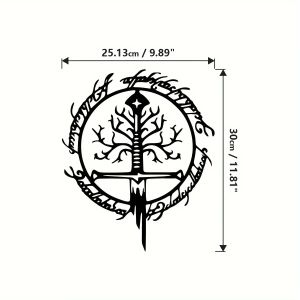 Enchanting Lord Of The Rings Iron Oath Wall Art Ideal For Adding A Magical Touch To Your Home Decor
