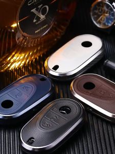Mercedes Key Cover 2022 Aluminium Alloy Genuine Leather Cow Hide Sarung Kunci Mercedes A C E S GLA GLC CLA Class