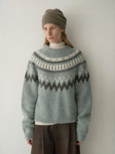 INSIS FEMME | Nordic Retro Fair Isle Merino Wool Knit Top