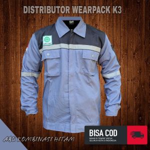 Baju Kerja Pria Dan Wanita Atasan/ Wearpack Safety Proyek/ APD Safety K3/ lengan Panjang