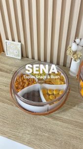 【RUMATIDY】SENA Toples Bulat Plastik Tempat Kue Wadah Penyimpanan Kue dan Cemilan Bundar Kedap Udara