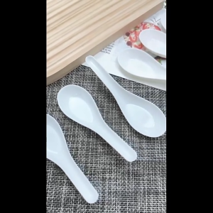 🇸🇬 60pcs Disposable Spoon Home Kitchen Reusable Cutlery Party Buffet Chalet Barbeque Housewarming Catering BBQ One Time Use Hawker Eateries Shop Plastic Kopitiam Coffeeshop Cafe Dabao Food Dinner Takeaway Chinese Soup Shop Serving Cutleries Utensils