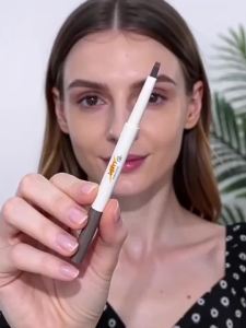 Double-ended fine-tip eyebrow pencil waterproof sweat-proof smudge-proof non-fading natural color eyebrow pencil