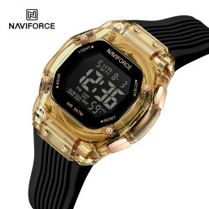 NAVIFORCE Original Watch for Women LCD Dial Luminous Calendar Date Casual Fashion Watches Chronograph 50m Waterproof Ladys Girls Outdoor Sports Watch NF6114