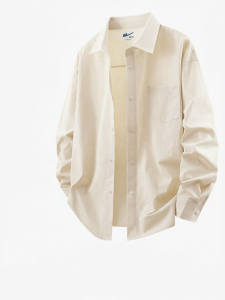 Warrior | Slim No-iron Turn-down Collar Shirt Beige