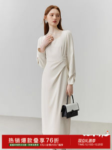 Elegant Vintage French Style Square Collar Dress Womens Spring New Design Sensation Professional Skirt Elegant Atmosphere