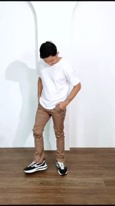 Celana Chino Big Size Jumbo Pria & Celana Panjang Chinos Slim Fit - Mocca