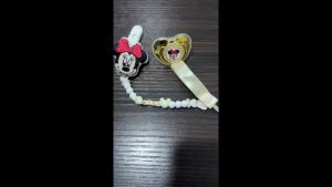 Disney | Newborn pacifier cartoon play mouth chain clip - baby teething nipple with chain clip - newborn shoes - baby nipple soothing