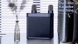 Dual Microphone Bluetooth 5.0 Speaker Wireless Karaoke Set Multi-sound Family Outdoor Party YS-203