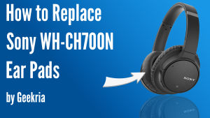 Geekria Cooling Gel Replacement Ear Pads for WH-CH700N WH-CH710N Headphones Earpads Ear Cushion Ear Cover Ear Muff (Black)