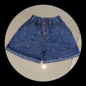 Celana Pendek Wanita Hotpants Jeans Wash Korean Style