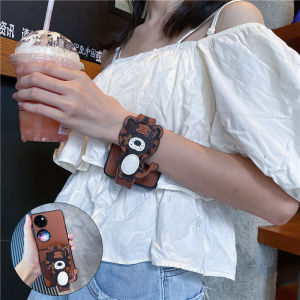 Huawei Pocket2 Tiger Wristband Phone Case Female Cartoon Flip Screen Foldable Shockproof Cover NovaFlip Honor MagicV FlipZ Flip6/5