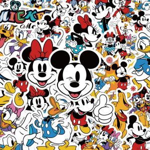 Disney Dán 100 Tờ Chuột Mickey Vịt Donald Hoạt Hình Nhân Vật Dễ Thương Thẩm Mỹ Cao Cấp Điện Thoại Laptop Máy Tính Bảng Trang Trí Đề Can Chống Thấm Nước