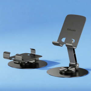 RIKSOIN | Universal 360 Rotating Adjustable Foldable Metal Mobile & Tablet Stand