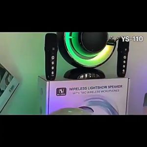 D&D YS-110 Home KTV Bluetooth Speaker Colorful Light 10W Wireless Bluetooth with Dual Microphone