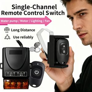 DC12V 24V 48V 72V 30A RF 433Mhz Wireless Remote Control Switch and Transmitter for Water Pump Motor LED/Electric Appliance