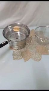 Panci Goreng Kentang Deep Fryer Gagang Panjang Stainless 22 cm