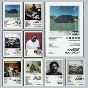 Tranh In Vải Bố Nghệ Thuật Tường Áp Phích Nhạc Hip Hop Kendrick Lamar Good Kid Maad City Phong Cách Hiện Đại Trang Trí Nhà Cửa Tranh Không Khung