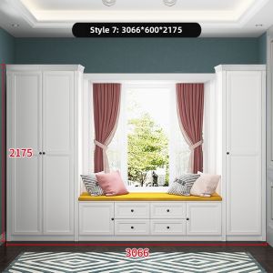 QIANGXIANG | Customizable Storage Cabinet for Bedroom Window Sill Balcony