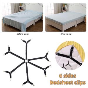 Bedsheet Clips Mattress Holder Adjustable 6 Sides 12 Claws Nonslip Fastener Grippers Triangle Duty