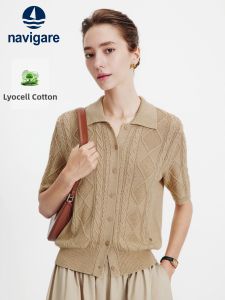 Navigare | Retro Wealthy Style Short Sleeve Knitwear