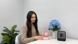 Warmco5000mAh Portable Desk Fan Ultra-thin Strong Wind Digital Display 4 Speeds Adjustable Small Quiet Battery Powered Personal Travel Fan for BedroomOfficeCruiseLibraryOutdoor Black