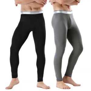 MUSTAR Winter Trousers Fleece Lined Leggings Mens Long Johns Home Pajamas Thermal Underwear Bottom Pants