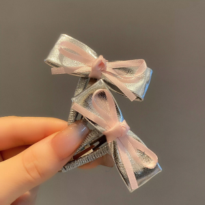 Thanh Lịch Dây Buộc Tóc Nút Bướm Bạc Nữ Dễ Thương Kẹp Tóc Hệ Thống Rừng Thời Trang Sành Điệu Phụ Kiện Tóc Giảm Tuổi