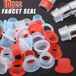 10Pcs Waterproof Silicone Gaskets Faucet Leakproof Washer Rubber Pipe Sealing Washer Pipe Valve Plug Prevent Dripping Threaded Pipe Fitting Seal Buckle