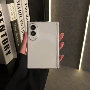 Ốp Bảo Vệ Bản Lề Acrylic Cao Cấp Cho Samsung Galaxy Z Fold Trong Suốt Cứng Cáp Chống Sốc Chống Xước Nhẹ Hai Lớp
