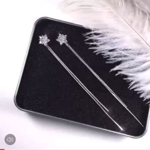 ต่างหูโลหะผสม Snowflake พู่ต่างหูต่างหูสำหรับผู้หญิง Stud ต่างหูแฟชั่นยาว