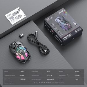 ONIKUMA | Chuột Chơi Game Không Dây ONIKUMA DM02 Siêu Nhẹ Thiết Kế Tổ Ong Độ Phân Giải 12000 DPI Thiết Kế Công Thái Học Tốc Độ Lấy Mẫu 1000Hz Thời Lượng Pin Dài Dành Cho Game Thủ
