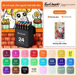 Touch Mark | Bút Vẽ Dầu Đôi Đầu Chuyên Dụng cho Lớp Học Mỹ Thuật cho Trẻ Em